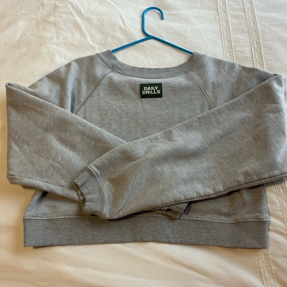 Daily Drills cropped grey sweatshirt